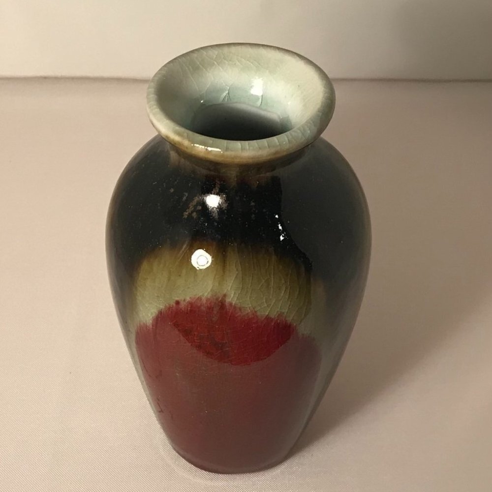 VASE Handmade 5 inch Colourful Glaze